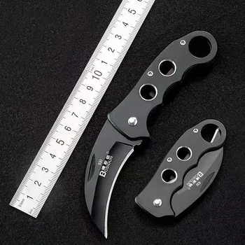 EDC Yürüyüş Kamp Mini Katlanır Pençe Bıçak Açık Survival Taşınabilir Paslanmaz Çelik Bıçak Anahtarlık Çakı dış ortam aracı