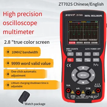 El ZT702S dijital osiloskop multimetre renkli ekran çok fonksiyonlu oto tamir ölçer ölçüm yanık önleme