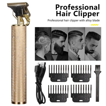 Elektrikli Akülü saç makasları USB Şarj Kablosuz Saç Düzeltici Vintage Berber Makası Taşınabilir Erkekler için Saç Kesme