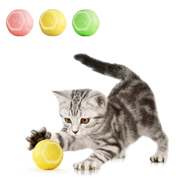 Elektrikli Kedi Topu Oyuncaklar İnteraktif Akıllı Otomatik Haddeleme Kediler Komik Kendinden hareketli Top Yavru Oyunları Oyuncaklar Pet Kapalı Eğitim Oyun