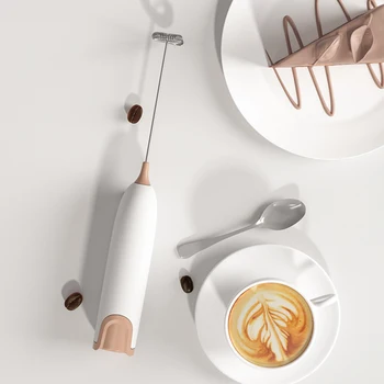 Elektrikli süt köpürtücü köpük makinesi Mikser Kahve Taşınabilir Çırpma içecek mikseri Mini köpük makinesi Frothing Yumurta Çırpıcı Akülü