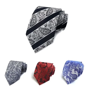 En iyi Boyun Kravat erkek Kravat Paisley Sarı Bağları Ascot 8cm İş Kravatlar Zarif Boyunbağı Erkekler için Aksesuar Şerit Ekose