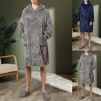 Erkek Bornoz Yumuşak ve Terli Ev Pijamaları Bornoz Erkek Pijamaları