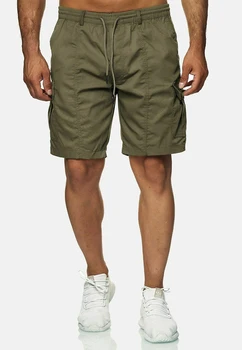 Erkek İş Giysisi Şort Beş Parçalı Pantolon Yama Kumaş Çok Cep Koşu Şort Yaz Düz Renk Moda Rahat Spor Şort