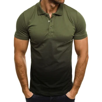 Erkek Kısa Kollu Yaka Gömlek Yaz Streetwear İş Rahat Tee Erkekler Tops