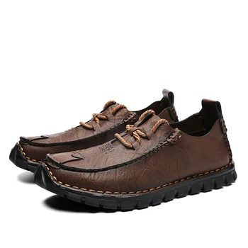 Erkekler için Ayakkabı Moda Açık Yürüyüş loafer ayakkabılar Rahat yarım çizmeler Lüks erkek ayakkabıları 2023 Yeni Rahat deri ayakkabı