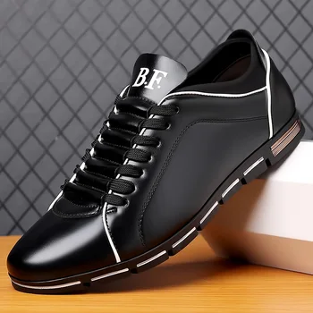 Erkekler rahat ayakkabılar Erkekler Moda deri ayakkabı 2023 Yeni Rahat Nefes sürüş ayakkabısı Renkli Parti Düz kaymaz Ayakkabı