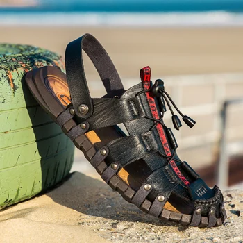 Erkekler Rahat Açık Erkek plaj terlikleri Konfor Yeni Moda erkek ayakkabısı