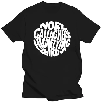 Erkekler tshirt Noel Gallagher s Yüksek Uçan Kuşlar Daire Logo T-Shirt (2) sıcak baskılı tişört tees en