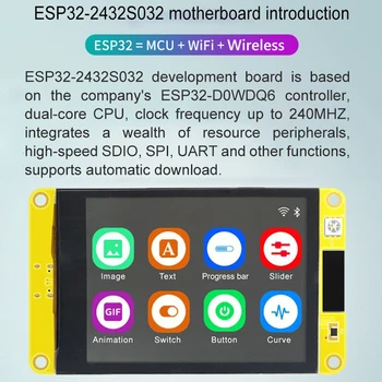 ESP32 ESP-WROOM-32 Geliştirme Kurulu 3.5 inç RGB Akıllı Ekran IPS TFT RGB LCD WiFi Bluetooth uyumlu Modülü
