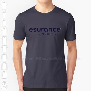 Esurance Logo Rahat Streetwear Baskı Logosu T Shirt Grafik %100 % Pamuk Tee
