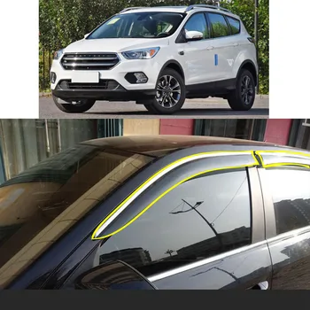 Etiket Plastik pencere camı Rüzgar Visor Yağmur / Güneş koruyucu havalandırma Ford Kuga Escape 2013-2014 İçin 2015 2016 2018 2017 2019 2020 2021