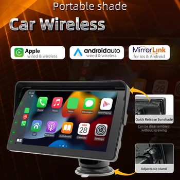 Evrensel 7 inç Araba Radyo MP5 Çalar WiFi Bluetooth Kablosuz Carplay Android Otomatik Mirrorlink Dokunmatik Ekran Otomotiv multimedya