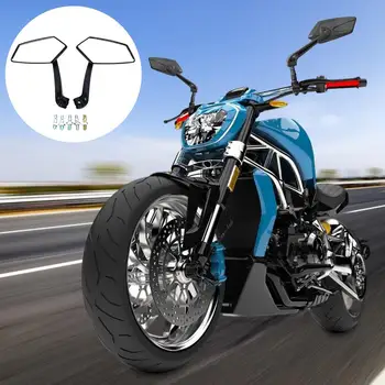 Evrensel Motosiklet Dikiz Aynaları Motosiklet Dikiz Temizle Cam Ayarlanabilir Motosiklet dikiz aynası 360 Derece Ayarı