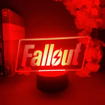 Fallout Lamba Oyun İşareti Neon Etkisi Akrilik Gece Lambası DIY pc bilgisayar Kurulum Oyun Odası Aksesuarları Bar Kahve masa süsü