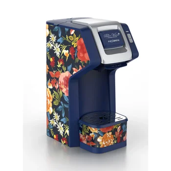 FlexBrew Tek Servisli Kahve Makinesi, Mavi Fiona Çiçekli, Model 49932 (ABD Stokları)