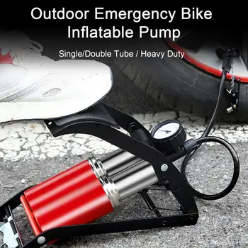 Fonksiyonel Çok kullanımlı Açık Acil Bisiklet Şişme Pompa Tek / Çift Tüp Taşınabilir Araba Lastik Şişirme Bisiklet Aksesuarları