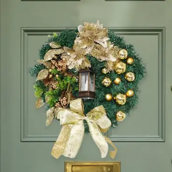 Garland dekor hoşgeldiniz Noel çelenk ev ön kapı partisi için