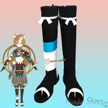 Genshin Darbe Gorou Cosplay Ayakkabı Komik Anime Oyunu Çünkü Uzun Çizmeler Gorou Cosplay Kostüm Prop Ayakkabı Con Cadılar Bayramı Partisi
