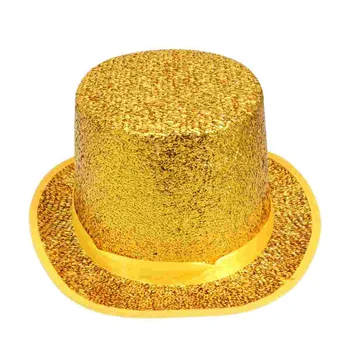 Glitter Şapka Komik parti şapkaları Şapka Renkli Sihirbaz Şapka Kükreyen 1920s Gatsby Elbise Saç Kostüm Aksesuarları Sarı