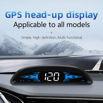 GPS HUD Otomatik Hız Göstergesi Head Up Display Araba Akıllı dijital alarmlı saat Hatırlatma Ölçer Elektronik Aksesuarları Tüm Araba için