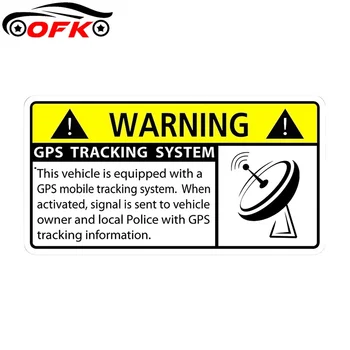 GPS İzleme için Araba Çıkartmaları güvenlik uyarısı Uyarı Çıkartması Çizilmeye Dayanıklı Güneş Koruyucu JDM Gövde Dekorasyon PVC