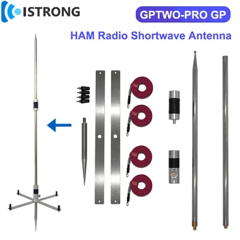 GPTWO-PRO Kısa Dalga Taşınabilir Anten GP Anten AMATÖR Radyo Kısa Dalga Anten 7-54MHz 6-20m / 40m Bant Dikey Polarizasyon