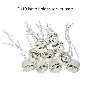 GU10 lamba tutucu soket tabanı adaptörü Tel Bağlayıcı Seramik Soket GU10 LED halojen ışık