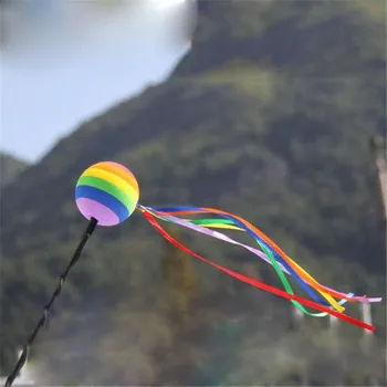 Gökkuşağı Sapanlar Topu Kurdele İle Sevimli çizgi film bebeği Anten Topu Hava Topper Dekorasyon Araba Styling Dış Çatı Süsleme