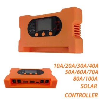 Güneş şarj kontrol cihazı ile Yeni Hızlı Şarj Çift USB Tip-c DC Hızlı Şarj pilsiz Doğrudan Tahrik Kontrolörü 10A - 100A 80A 50A