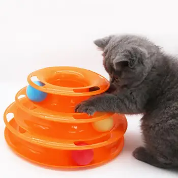 Güvenli Kedi Teaser Oyuncak Zeka Eğitimi Dahili Topları Egzersiz Köpek Oyuncak Duygusal konfor
