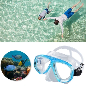 Hafif dalış gözlüğü Anti-Kaçak Şnorkel Gözlük Burun Kapağı Temperli Cam dalış maskesi Darbeye Dayanıklı Erkekler Kadınlar için