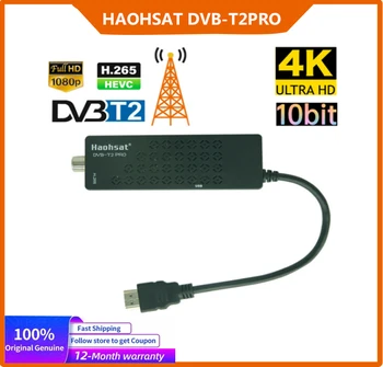 Haohsat Avrupa İtalya HEVC DVB-T2Pro TV çubuk mini PC 4K Dijital Karasal Dekoder DVB T2 Tv Tuner H. 265 Set Üstü Kutusu DVB C T2 TV çubuk mini PC