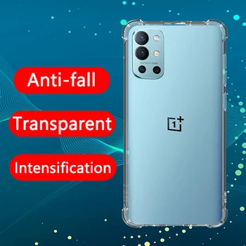 Hava yastığı Darbeye Dayanıklı İnce delikli Şeffaf telefon kılıfı OnePlus 9R kılıfı Anti-damla Lens Koruma Şeffaf Kılıf