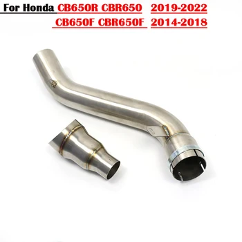 Honda için uygun CB650F CBR650F 2014-2018 CB650R CBR650 2019-2022 Motosiklet Egzoz Modifikasyonu Bağlantı Borusu