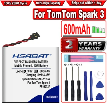 HSABAT WT-TTS3 Yedek 600mAh Pil TomTom Spark 3 akıllı saat Smartwatch PP332727
