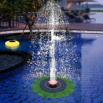 Hızlı Başlangıç Şamandıra Çeşme Dekoratif Çeşme Lotus Yaprağı Peyzaj Havuzu Güneş Bahçe Havuzu Bahçe Dekorasyon Çeşme Taşınabilir