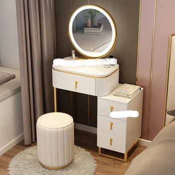 INS Kayrak Mobilya Makyaj Tuvalet masası Aynalı Kız Yatak Odası Başucu depolama dolabı Entegre Minimalist Makyaj Vanity