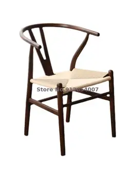 Iskandinav katı ahşap yemek sandalyesi beyaz meşe çalışma koltuğu J39 ceviz y sandalye Japon tarzı halat günlük tasarım sandalye