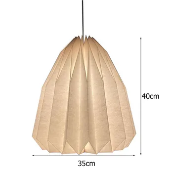 Iskandinav kağıt Origami fener gölge katlanabilir asılı kolye ışık ev dekor
