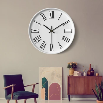 Iskandinav Tasarım Saat Duvar Asılı Ev Ahşap Oturma Odası Modern Saatler Sessiz Minimalist Basit Klasik Reloj Pared Ev Dekor