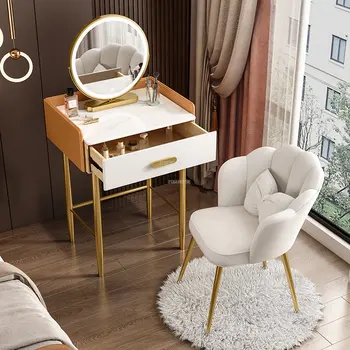 Iskandinav Ultra dar Şifoniyer yatak odası mobilyası Modern ev Küçük Daire Tuvalet Masası Lüks Yaratıcı soyunma D