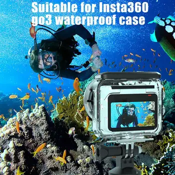Için Insta360 Go3 Su Geçirmez Kabuk Sualtı Çekim Dalış Koruyucu Kabuk Toz geçirmez Koruyucu Kutu Dalış Kabuk Kamera Acce