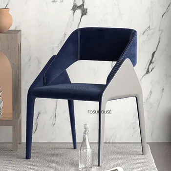 İskandinav suni Deri yemek sandalyeleri için mutfak mobilyası yemek sandalyeleri arkalığı ışık lüks tasarım restoran yemek sandalyesi