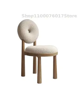 İskandinav ıns arkalığı makyaj koltuğu soyunma dışkı yatak odası masa sandalye şimdi basit tasarım sanat yemek sandalyesi wabi-sabi rüzgar