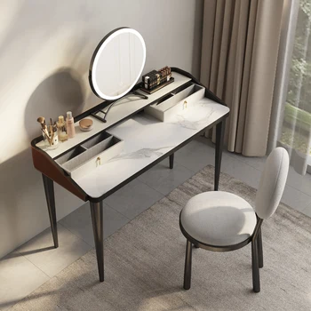 İtalyan minimalist dresser lüks modern minimalist küçük yatak odası yüksek anlamda 2023 yeni makyaj masası yatak odası masa