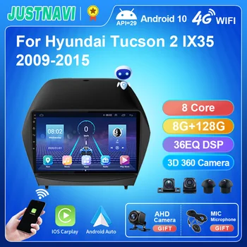 JUSTNAVI 2Din Android 10 Araba Stereo Radyo Hyundai Tucson İçin 2 LM IX35 2009-2015 Multimedya Video Oynatıcı Navigasyon GPS Carplay