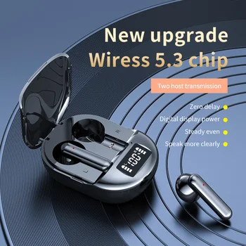 K40 Kulaklık Bluetooth 5.3 dijital ekran kablosuz kulaklıklar Gürültü İptal Kulakiçi Yüksek Sadakat Stereo Ses Mic İle