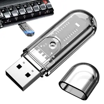 Kablosuz Araç Alıcısı Ses Cihazları Taşınabilir Güvenli USB 5.3 Alıcı Çok Fonksiyonlu Kararlı Araç İçi Müzik Alımı Adaptörü Yüksek