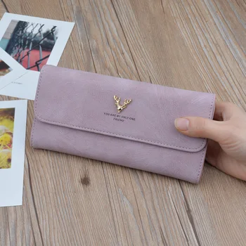 Kadın Cüzdan Moda Buzlu Uzun Cüzdan Boynuzları Kadın Deri el çantası Telefonu Çanta kadın Para Çantası bozuk para cüzdanı kart tutucu